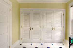 Laundry Space into Bathroom Closet